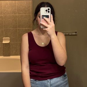 Maroon tank top, thick good quality material